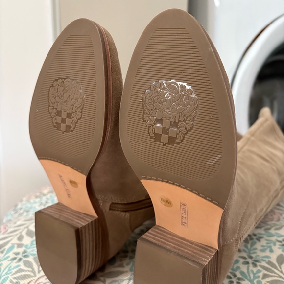 Vince Camuto Taupe Suede Heeled Boots - Picture 7 of 7